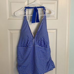 Women’s swim top size 24 swimsuits for all electric blue and white halter